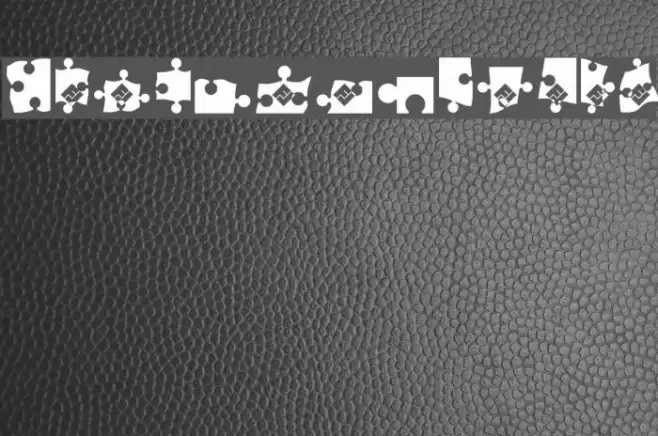 Jigsaw Puzzle Black Font examples