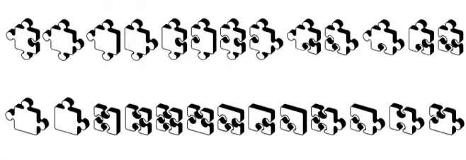Jigsaw Puzzles 3D Regular Font OTHER CHARS