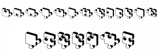 Jigsaw Puzzles 3D Regular फ़ॉन्ट लोअरकेस