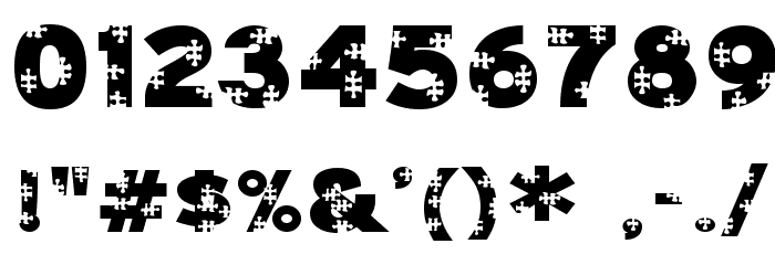 Jigsaw Trouserdrop Font OTHER CHARS