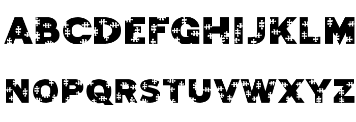 Jigsaw Trouserdrop Font LOWERCASE
