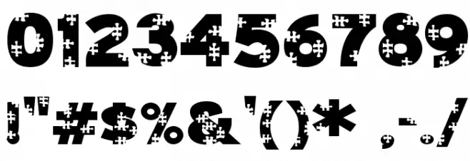 JigsawTrouserdrop-Regular Font OTHER CHARS