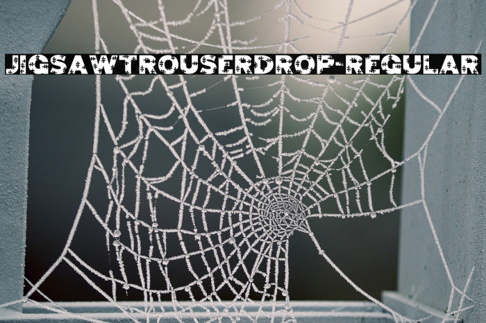 JigsawTrouserdrop-Regular Font examples