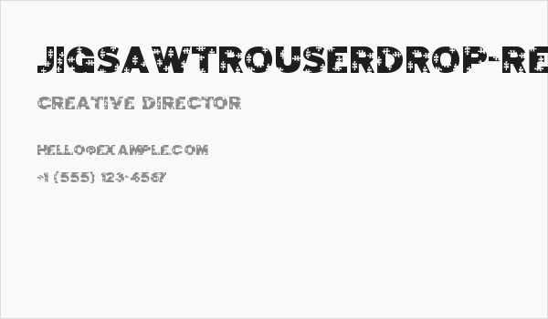 JigsawTrouserdrop-Regular Business Card