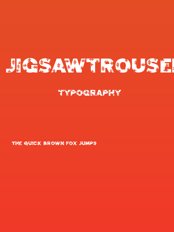JigsawTrouserdrop-Regular Poster