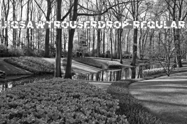 JigsawTrouserdrop-Regular Font examples