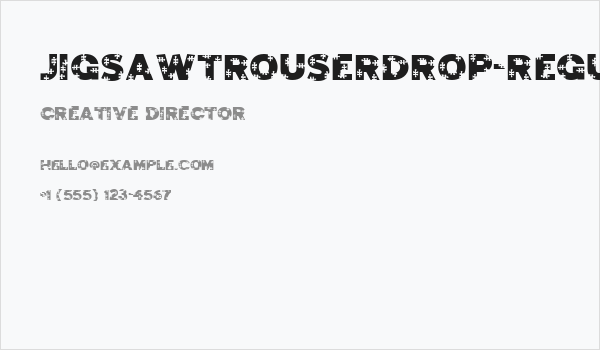 JigsawTrouserdrop-Regular Business Card