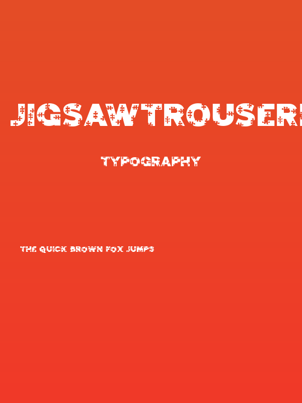 JigsawTrouserdrop-Regular Poster