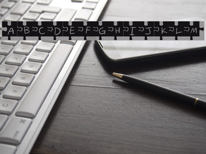 Jigsaw Font examples