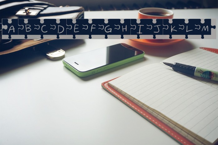 Jigsaw Font examples