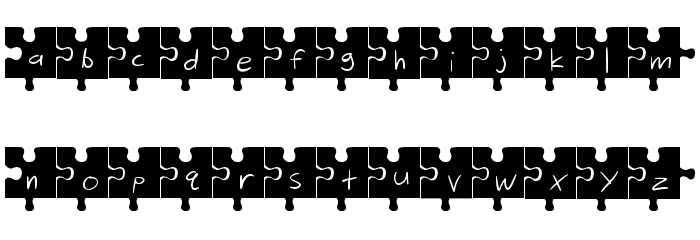 Jigsaw Font LOWERCASE