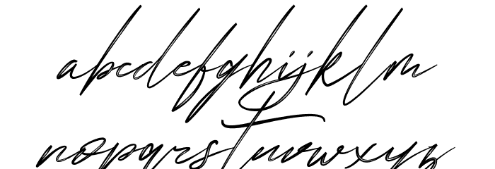 Jillfester Demo Brush Font LOWERCASE