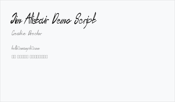 Jim Alistair Demo Script Business Card