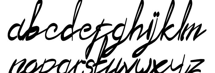 Jim Alistair Demo Script Font LOWERCASE