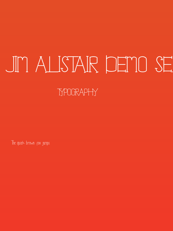 Jim Alistair Demo Serif Poster
