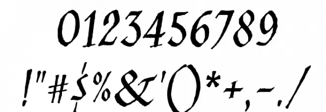 Jim Nightshade Font OTHER CHARS