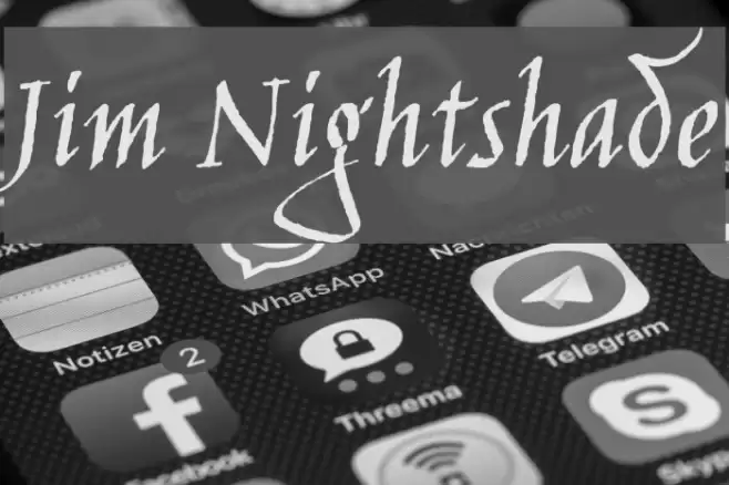 Jim Nightshade Font examples