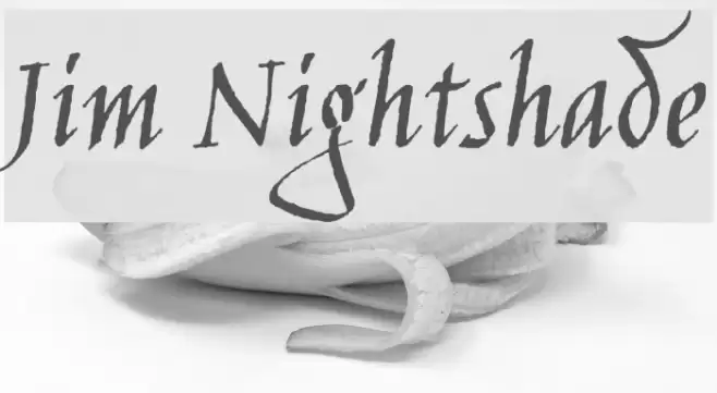 Jim Nightshade Font examples