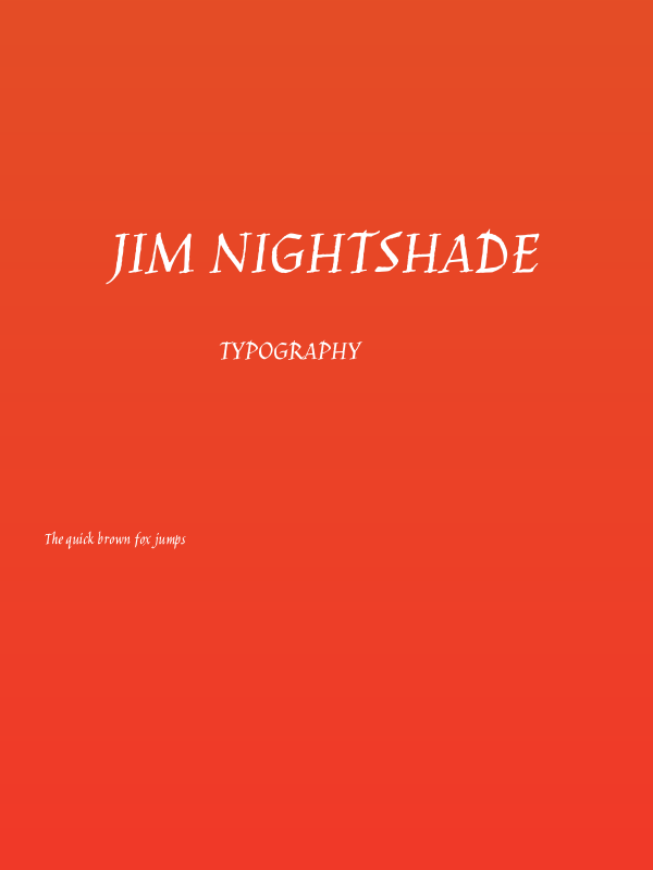 Jim Nightshade Poster