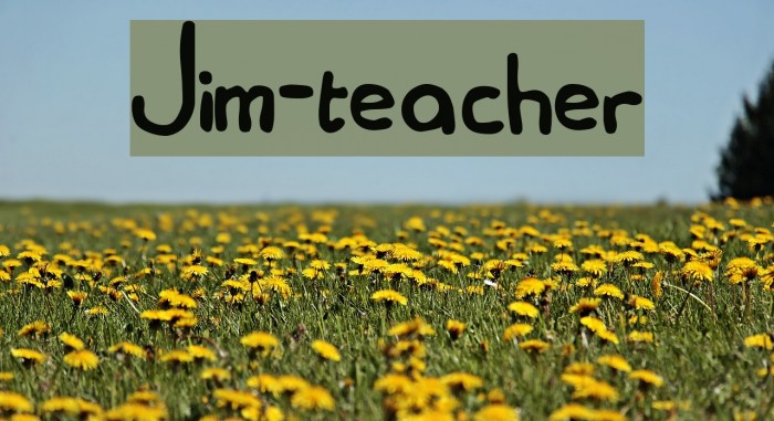 Jim-teacher Font examples