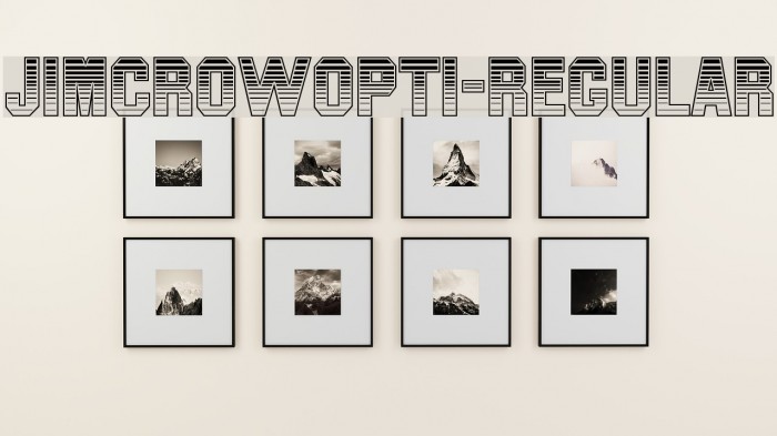 JimCrowOpti-Regular Font examples