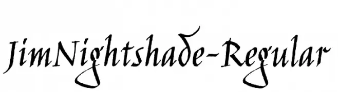 JimNightshade-Regular  नि: शुल्क फ़ॉन्ट्स डाउनलोड