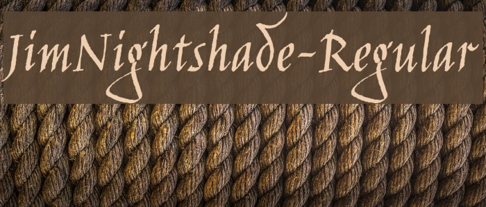 JimNightshade-Regular Font examples