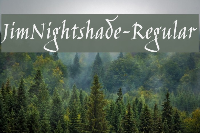 JimNightshade-Regular Font examples
