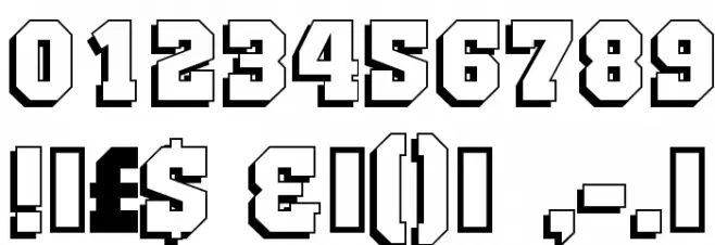 JimThorpe High Шрифта ДРУГИЕ символов