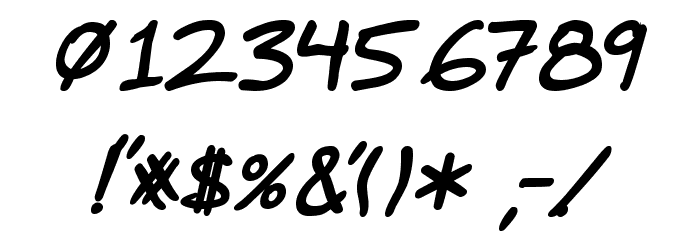 JimbosPrint-Bold-Italic Font OTHER CHARS