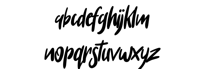 Jimmslofs Free Regular Font LOWERCASE