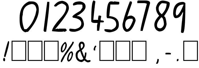 Jimmy Flashcard Font OTHER CHARS