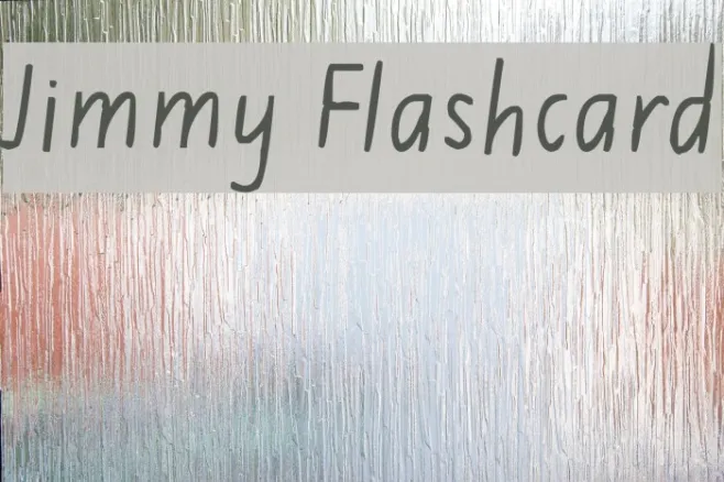 Jimmy Flashcard Example 1