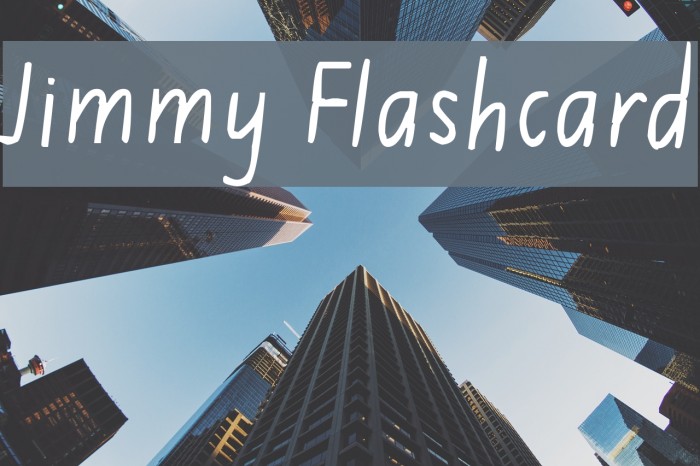 Jimmy Flashcard Font examples