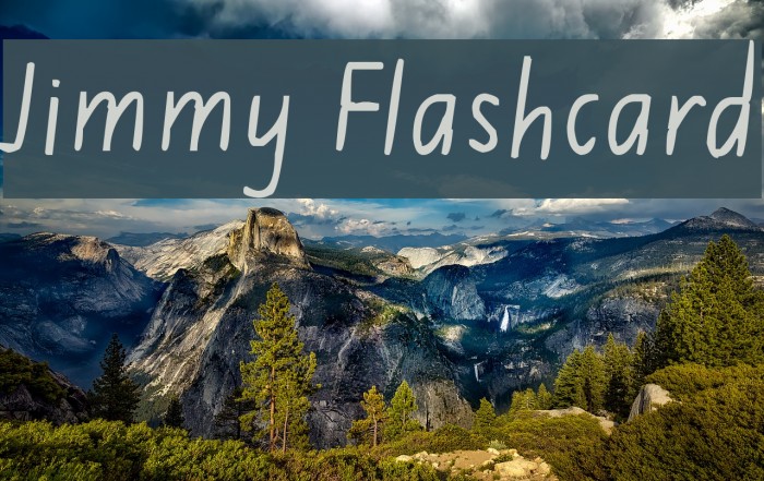 Jimmy Flashcard Font examples