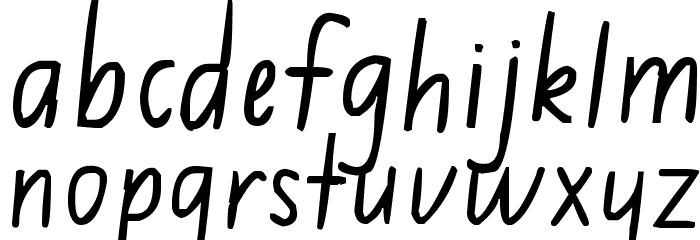 Jimmy Flashcard Font LOWERCASE