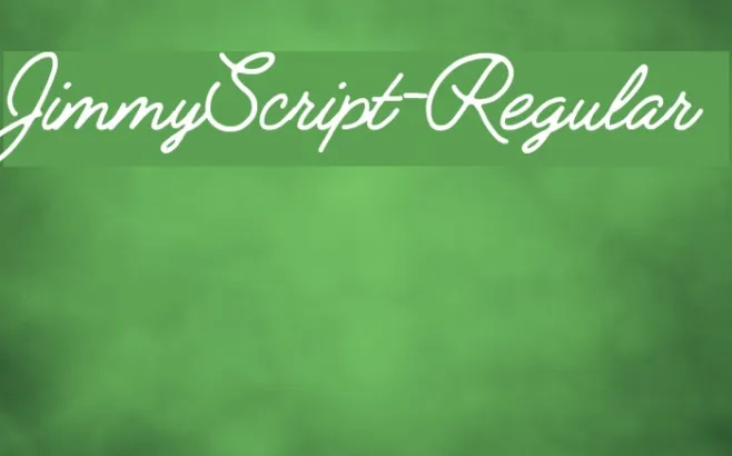 JimmyScript-Regular Example 1
