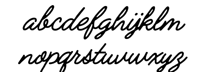 JimmyScript-Regular Font LOWERCASE