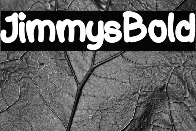 JimmysBold Schriftart examples