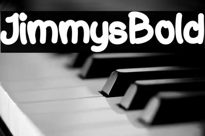 JimmysBold Schriftart examples