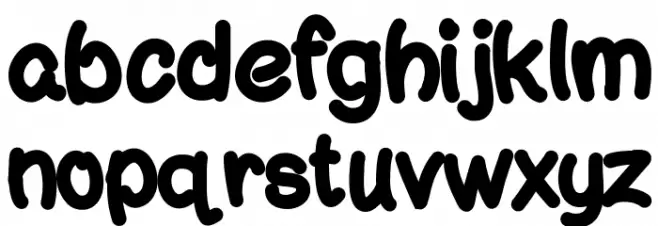 JimmysBold Schriftart Kleinbuchstaben