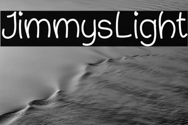 JimmysLight Schriftart examples