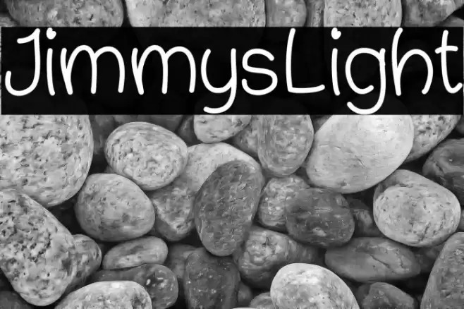 JimmysLight Schriftart examples