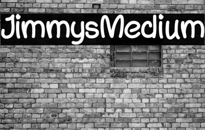 JimmysMedium Schriftart examples