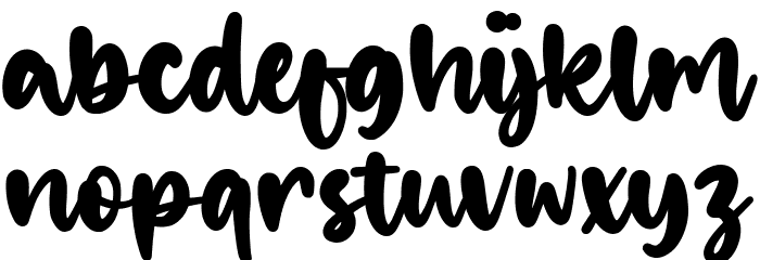 Jingle Binder Font LOWERCASE