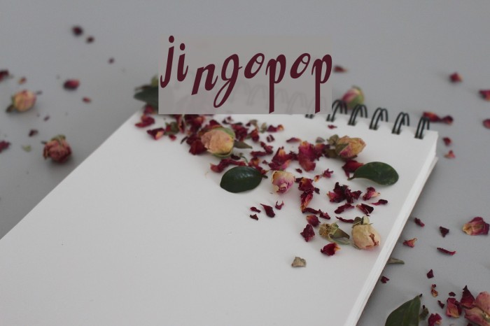 Jingopop Font examples