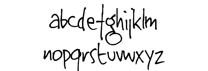 Jinky Font LOWERCASE