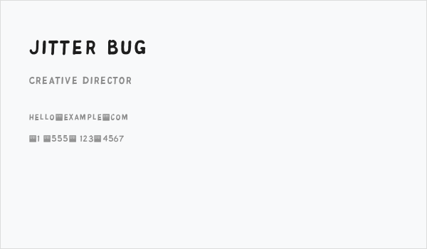 Jitter Bug Business Card