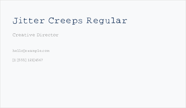 Jitter Creeps Regular Business Card