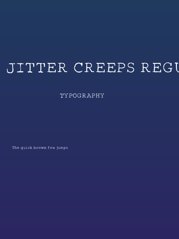 Jitter Creeps Regular Poster